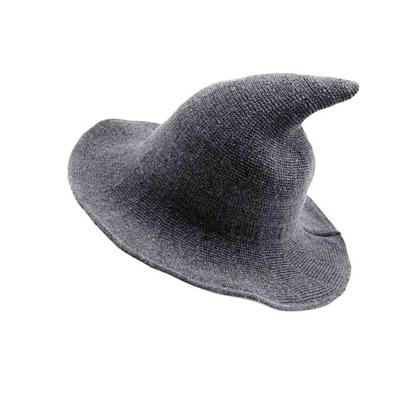 Modern Witch Hat Wool Knit Cap Halloween Costume - Picture 13 of 13